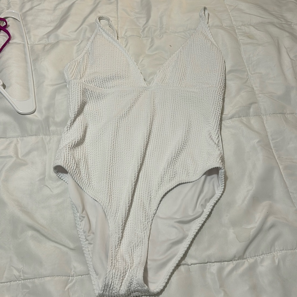 White high waisted swimsuit